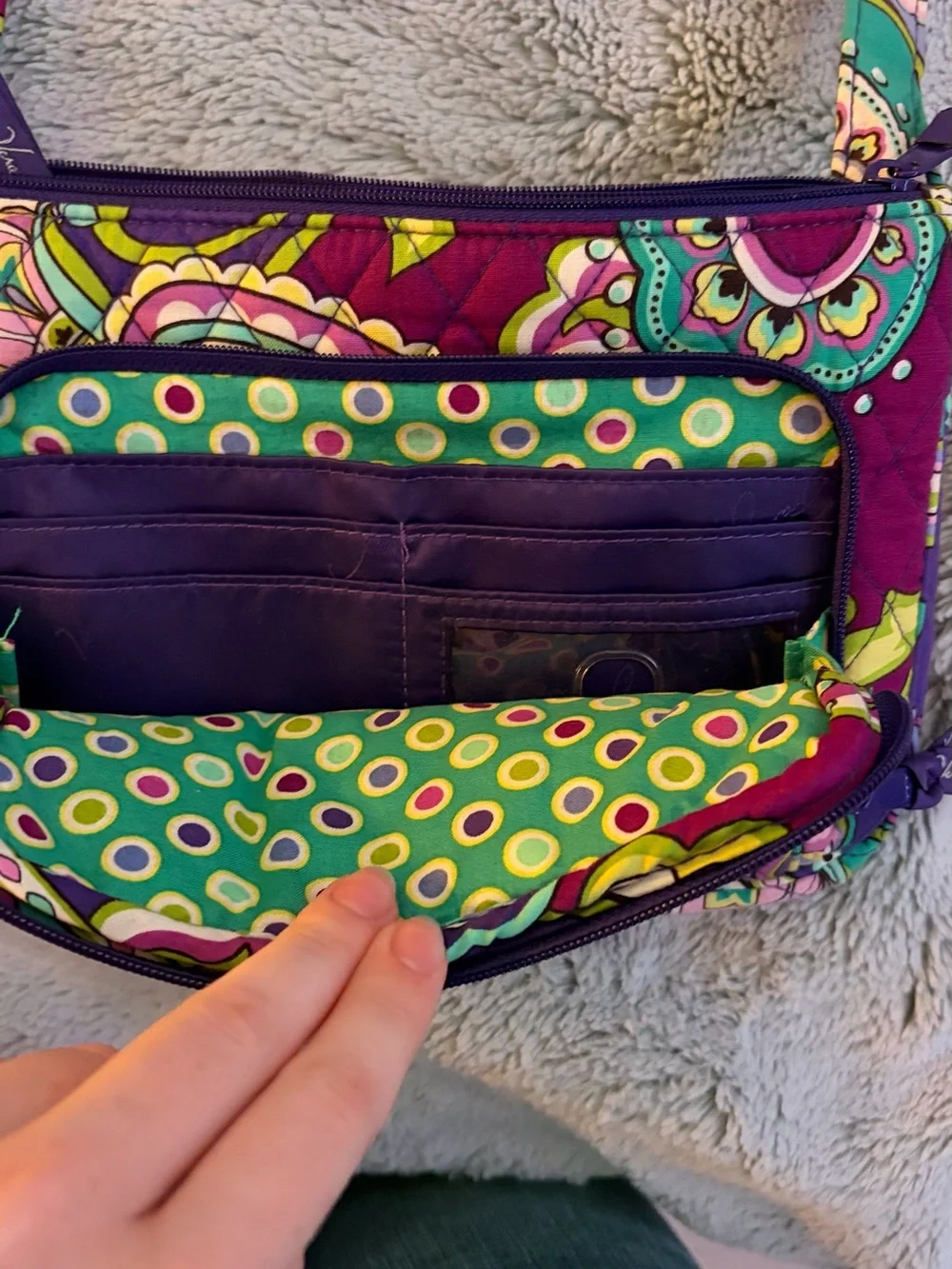 Vera Bradley Paisley Crossbody Bag in ‘Heather’